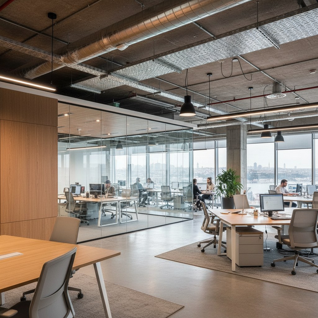 Fintech Hub açık ofis tasarımı — Maslak, İstanbul